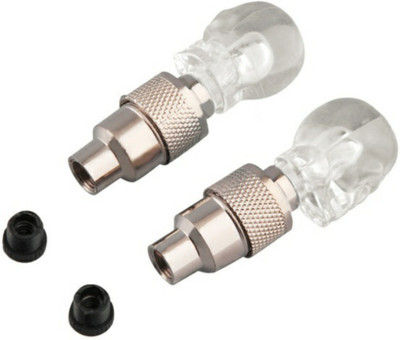 

fastped cool color skull faced multicolor change valve light pair of 2 pices LED Wheel Reflectors(Multicolor), Multy