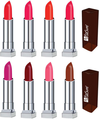 

Forsure VELVET MATTE long lasting lipstick (set of 8 )(hot red, hot pink, orange, sweet sixteen, deep magenta, maroon, pink, coffee)