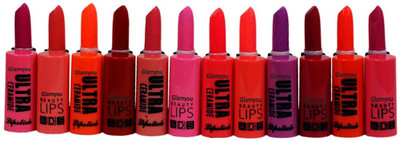 

Glamyou ADS Ultra Ceramide Mini / Travel Size Lipstick (Set of 12)(Multicolor)