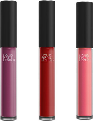 

Vedy Makeup Fever Long Lasting Matte Me Liquid Lipstick(pink, red, brown, 18 ml)