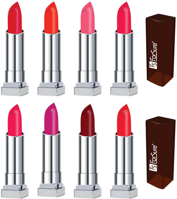 

Forsure VELVET MATTE long lasting lipstick (set of 8 )(indian red, hot red, pink, sweet sixteen, hot pink, deep magenta, maroon, orange, 32 g)