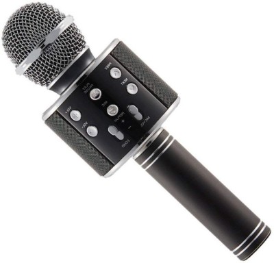 G-MTIN WS-858 Wireless Handheld Bluetooth Mic with Speaker (Bluetooth Speaker) Audio Recording and Karaoke Feature Microphone Microphone (Black) Microphone