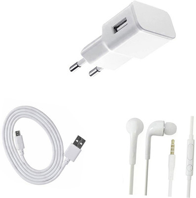 DAKRON Wall Charger Accessory Combo for Smartron t.phone P(White)