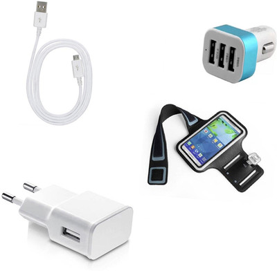 DAKRON Wall Charger Accessory Combo for OPPO F7(White)