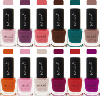 

Medin paris cosmetics makeup fashion matte Nail Polish lady femina09 Combo Set of 12 multicolor 4(Pack of 12)