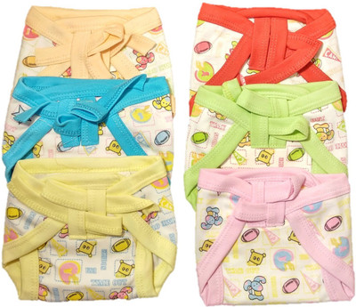 

Baby Shopiieee New Born Baby Cotton Hosiery Padded Premium Quality U Shape Nappies, Langot Washable Reusable Cotton Nappy (3-6 Months , Small Size, Multicolor
