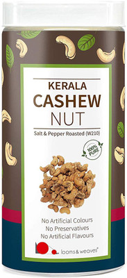 

looms & weaves Premium Quality Kerala Cashew - (500 gm) (Salted & Pepper) (W210) Cashews(500 g, Plastic Bottle)