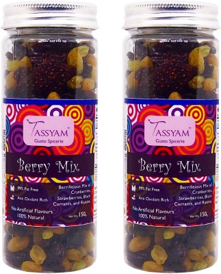 Tassyam Berry Mix 300g (2x 150g) | Cranberries, Strawberries, Currants and More É Assorted Fruit(2 x 150 g)