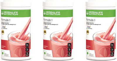 

Herbalife Nutrition F1 Strawberry Shake - 3 Pack of 500 g Protein Blends(1500 g, Strawberry)