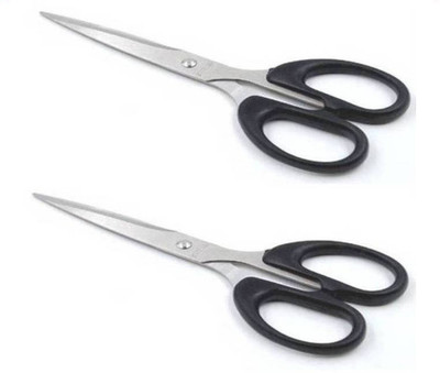 

KESETKO SC006 Scissors(Set of 2, Silver and Black)
