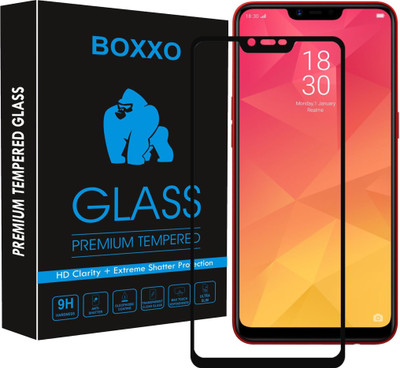 Boxxo Edge To Edge Tempered Glass for OPPO A5, Oppo A3s, Realme 2, Realme C1, Realme C1(Pack of 1)