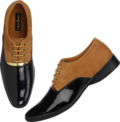 

FASHIMO Men Party wear Party Wear For Men(Black, Tan, Blacktan