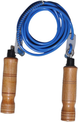 

PMG Wooden Handle Pvc Rope For Gym Training, Fitness & Workout Freestyle Skipping Rope(Blue, Length: 64 inch)