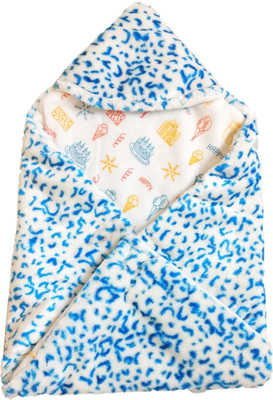 

NewJainTraders New Born Baby Premium Soft Woolen Hooded Blanket Cum Sleeping Bag(Multicolor, Blue & white