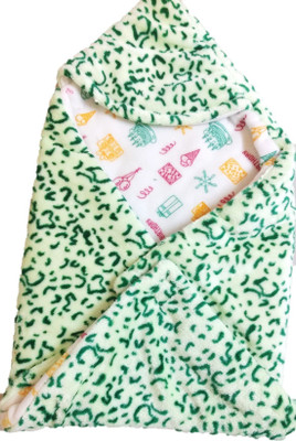 

NewJainTraders New Born Baby Premium Soft Woolen Hooded Blanket Cum Sleeping Bag(Multicolor, Green & light green