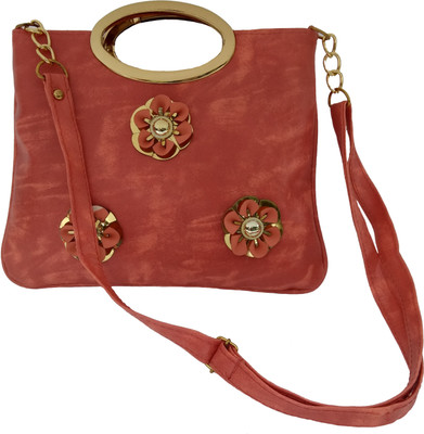 Filora Women Casual Orange PU Sling Bag