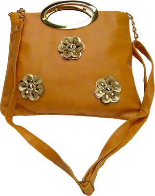 

Filora Women Casual Yellow PU Sling Bag