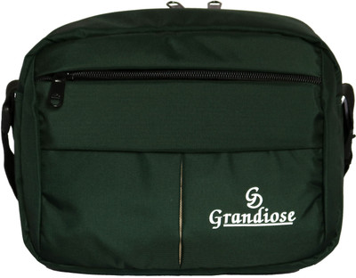 

GRANDIOSE Men Casual Green Nylon Sling Bag
