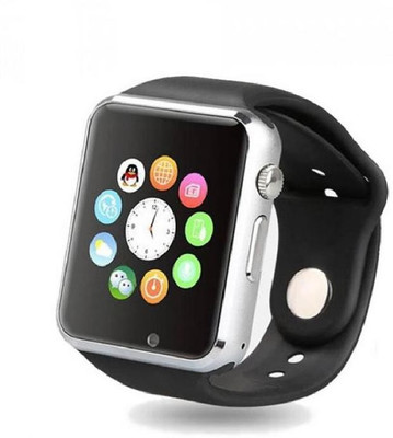 

BeatCell Bluetooth Smart Watch Compatible With All 3G , 4G Phone With Camera And Sim Card Support Silver Smartwatch(Black Strap Free Size)