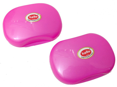 

HELLO Set Of 2 Soap Cases(Pink)
