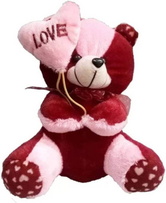 

HOMOKART Red & Pink Balloon Teddy Bear - 24 inch(Red)