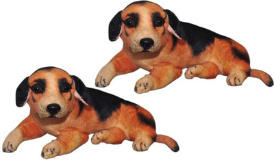 

Best in Nest Indian Dog Pair - 15 cm(Brown, Black, Orange), Black;brown;orange