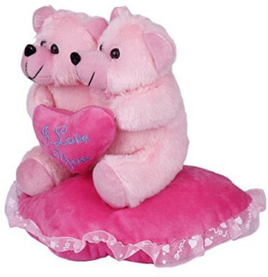 

Misheema Creations Couple Pink Teddy - 25 cm(Multicolor)