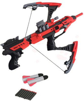 

Emob High Speed Cross Bow Archery Weapon Toy with 4 Big Missile and 10 Soft Foam Darts(Multicolor)