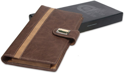 

COI Leatherette Cheque Book Holder/Document Holder (Tan Brown)(Brown)