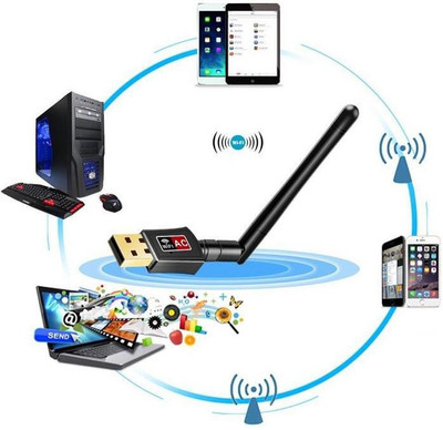 

TrustEdge High Speed Wireless USB Wifi Adapter,Lesvieo 600Mbps Dual Band 2.4G/5G USB Wifi Antenna Network Adapter,802.11AC/A/B/G/N USB Wifi Dongle for Windows 10/8.1/8/7/XP/Vista USB Adapter(Black)