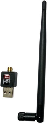 

TrustEdge High Speed Wifi 600Mbps USB WiFi Dongle Wireless Adapter 802.11n/g/b with Antenna - Black USB Adapter(Black)