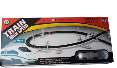 

welkins Metro high speed train with flyovers, tracks(Multicolor)