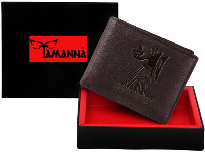 Tamanna Men Casual Brown Genuine Leather Wallet(1 Card Slot)