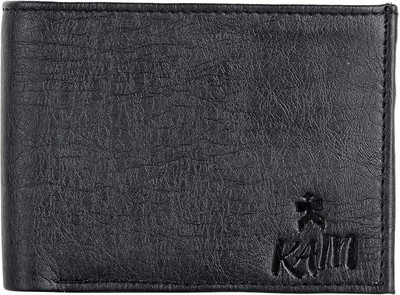 KAIN Men Casual Black Genuine Leather Wallet(8 Card Slots)