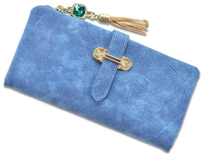 

Elios Women Evening/Party Blue Artificial Leather Wallet(12 Card Slots)