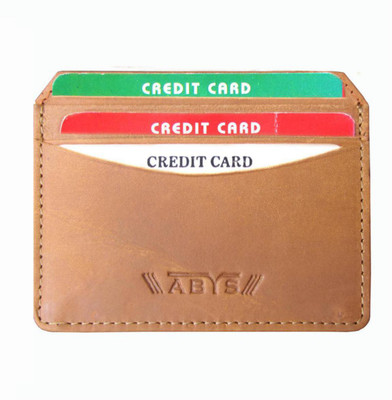 

ABYS Men Casual Tan Genuine Leather Card Holder(6 Card Slots)