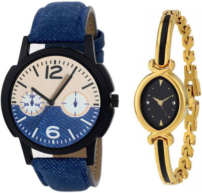 

SPLAZOS Combo Presenting the Leather Strap And Formal Design For Men And Women-22 Watch - For Boys & Girls