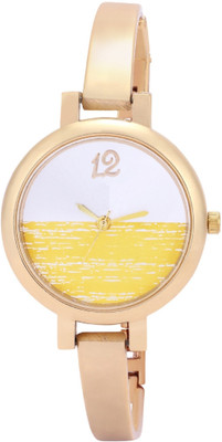 iDIVAS TC-110 Golden Strap Beautiful And Fancy Watch - For Women
