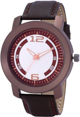 

iDIVAS TC-109 Fashionable Unique Collection Brown Leather Strap Watch - For Men
