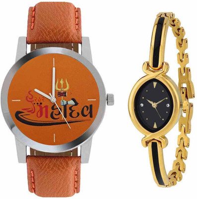 

SPLAZOS Combo Presenting the Leather Strap And Formal Design For Men And Women-196 Watch - For Boys & Girls