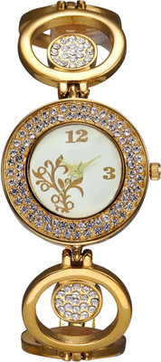 

Shocknshop Analog Gold studded Diamond Bracelet Girls Watch - For Women