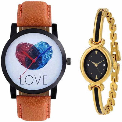 

SPLAZOS Combo Presenting the Leather Strap And Formal Design For Men And Women-118 Watch - For Boys & Girls