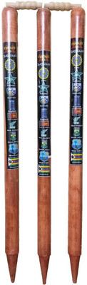 

millets Strong Tournament 3 Stump Sets (With Free Bails)(Brown)