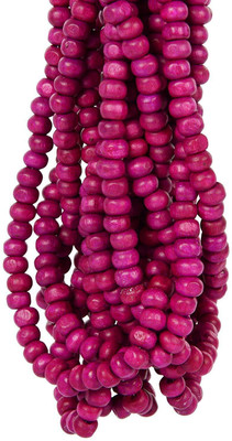 

GOELX Round Wooden Beads Bunch(20 Mala) Magenta 6 mm for Jewellery Making, Beading & Art Craft Work - Approx. 1300 Beads !!