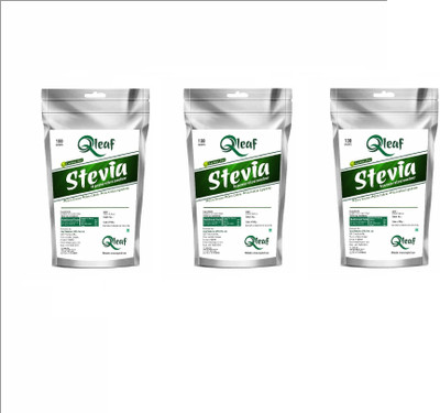 

Qleaf 3 Pack each of 100 stevia sachets Sweetener(300 g, Pack of 3)