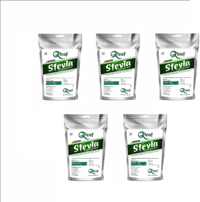 

Qleaf 5 Pack each of 100 stevia sachets Sweetener(500 g, Pack of 5)