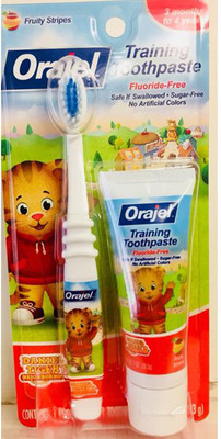 

Orajel Training Toothpaste with Toothbrush 28.3g - Daniel Tiger's(Multicolor)
