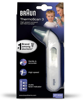 

Braun Thermoscan 3 Ear Thermometer (IRT 3030) Bath Thermometer(Multicolor)