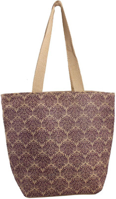

MITRAVRIKSHA Purple-floral Multipurpose Bag(Maroon, 15 inch)
