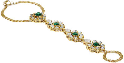 

Zaveri Pearls Zinc Gold-plated Ring Bracelet